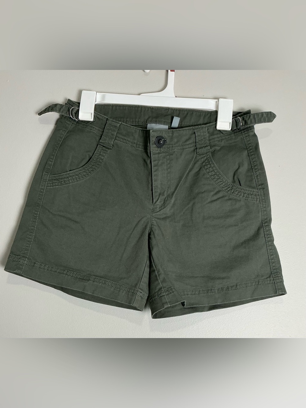 Women's Olive Green Casual Shorts